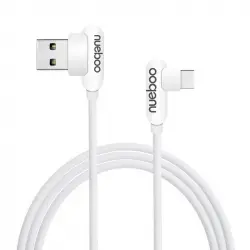 Nueboo Cable USB-C Acodado 1m Blanco