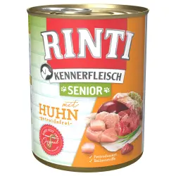 Rinti Kennerfleisch 24 x 800 g - Pack Ahorro - Senior, con pollo