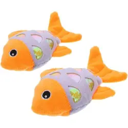 UAMLY Peluche de pez con hierba gatera - 2 piezas