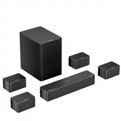 Ultimea Poseidon D80 Barra de Sonido 7.1 Canales Dolby Atmos con Subwoofer y 4 Altavoces con Cable