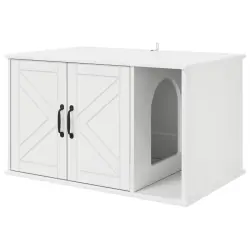 vidaXL Casa para Gatos Brillante 85 x 55 x 50 cm Madera de ingeniería - 85 x 55 x 50,5 cm
