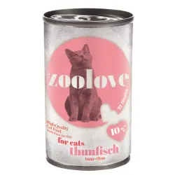 zoolove latas con atún para gatos - 6 x 140 g