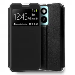 Cool Funda Flip Cover Liso Negro para ZTE Blade A55 / A35
