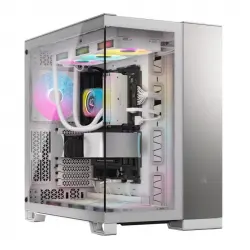 Corsair 6500X Semitorre ATX Doble Cristal Templado USB-C Blanco/Aluminio