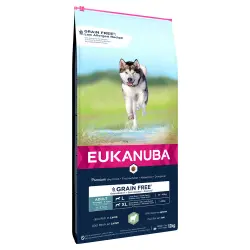 Eukanuba Grain Free Adult razas grandes con cordero - 12 kg