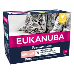 Eukanuba Senior Sin cereales 12 x 85 g - Pollo