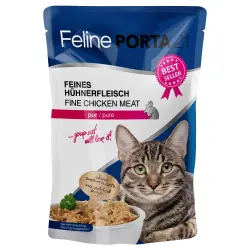 Feline Porta 21 6 x 100 g comida húmeda para gatos - Pack de prueba - Pack mixto sin cereales