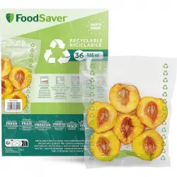 FoodSaver Pack 36 Bolsas para Envasar al Vacío Reciclables sin BPA 0.94L