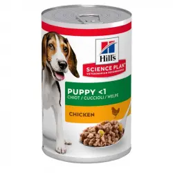 Hills Science Plan Puppy de pollo pack latas para cachorros, Peso 1 x 12 latas 370gr