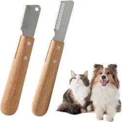 IntiMeg Juego de peines de púas para perros y gatos - juntos