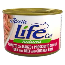 Life Cat «Le Ricette» 4 x 150 g - Atún, carne de vacuno, jamón
