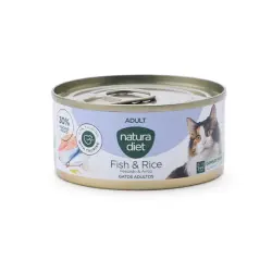 Natura Diet Adult Pescado y Arroz lata para gatos 85 g
