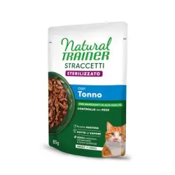 Natural Trainer Straccetti Adult Sterilised tiras en salsa 24 x 85 g - Atún