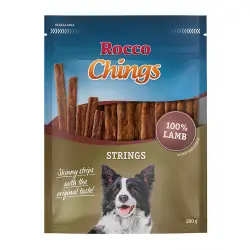 Rocco Chings Strings snacks para perros - Cordero 200 g