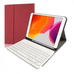 Royal Bailey Rk102 Funda Con Bluetooth Teclado Para Ipad 10.2(2021/2020/2019)/ipad Air 10.5/ipad Pro10.5 Rojo