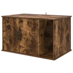 vidaXL Casa para Gatos Roble ahumado 85 x 55 x 50 cm - 85 x 55 x 50,5 cm