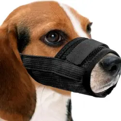 ZooVenture Bozal para perros - Nylon transpirable, ajustable - Negro - Talla M