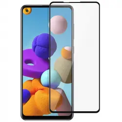 Avizar Protector Cristal Templado Negro para Samsung Galaxy A21s