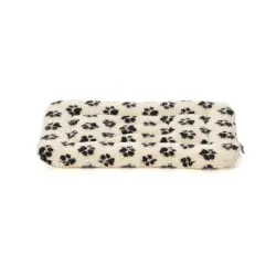 Leeby Colchoneta Suave con Estampado de Huellas para perros