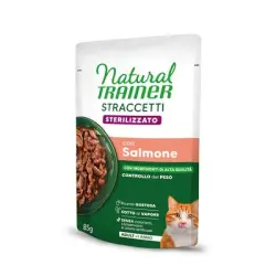 Natural Trainer Straccetti Adult Sterilised tiras en salsa 24 x 85 g - Salmón