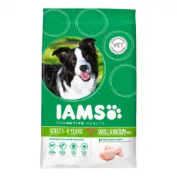 Pienso para perros adultos pequeños y medianos Iams Proactive Healt pollo 3 Kg