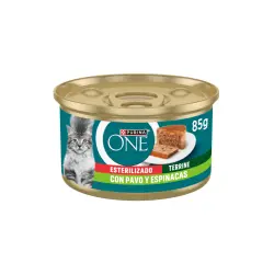 Purina ONE Esterilizado Pavo Y Espinacas para gatos - 85 g