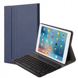 Royal Bailey FT1030 Funda con Teclado Bluetooth para iPad Pro 9.7 (2018/2017) iPad Air 2 y iPad Air Azul