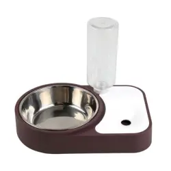 UAMLY Dispensador automático de comida y agua para gatos y perros - marrón