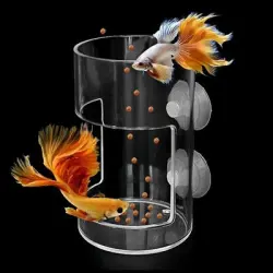 ZooVenture Alimentador antiderrame para peces de acuario - Redondo