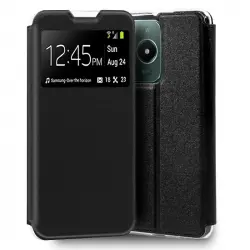 Cool Funda Flip Cover Liso Negro para Realme C61/C63