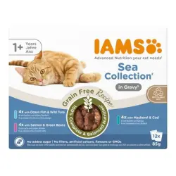 IAMS Advanced Nutrition Grain Free Sea Collection en salsa - 12 x 85 g