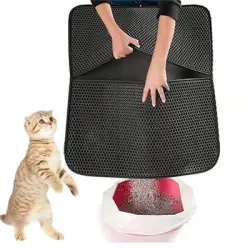 IntiMeg Alfombrilla para arenero de gato - Talla única: 55×75 cm