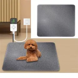 IntiMeg Alfombrilla térmica para mascotas con 9 velocidades (gris) - 45×45 cm