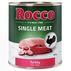 Pack Ahorro Rocco Single Meat 12 x 800 g Pavo