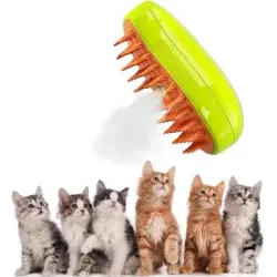 Pawffee Cepillo de vapor 3 en 1: masaje, desenredante, spray para gatos - 1 pieza