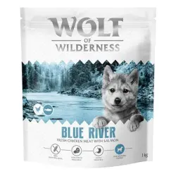 Wolf of Wilderness Junior «Blue River» Salmón - sin cereales - 1 kg