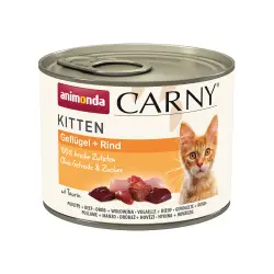 Animonda Carny Kitten 12 x 200 g - Pack Ahorro - Vacuno y ave
