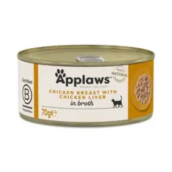 Applaws en caldo 6 x 70 g - Pechuga de pollo con hígado de pollo