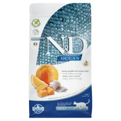Farmina N&D Ocean Adult sin cereales, con arenque, calabaza y naranja - 1,5 kg