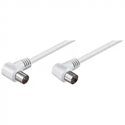 Goobay Cable Coaxial Antena Acodado 2.5m Blanco
