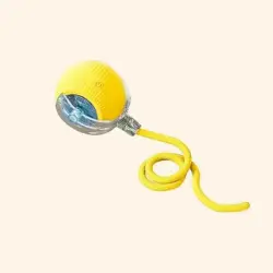 IntiMeg  para gatos Pelota automática para gatos - Llamador de pájaros con cuerda amarilla