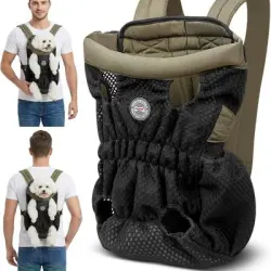 MCBOSON Mochila transportadora para perros de color verde oliva - 1 artículo