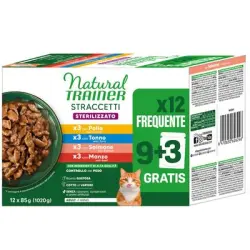 Natural Trainer Straccetti Adult Sterilised tiras en salsa 24 x 85 g - Pack mixto (4 variedades)