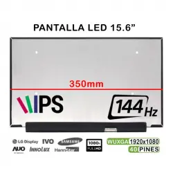 Pantalla Led De 15.6" Para Portátil B156han09.2 Hw1a Fhd Ips 144hz 350mm 40 Pines