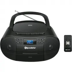 Roadstar RCR-779D+/BK Radio CD Portátil USB/AUX/Casete Negra