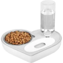 UAMLY Dispensador automático de comida y agua para gatos 2 en 1 - gris