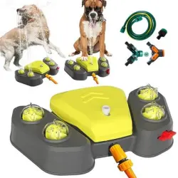 FurryFusion Aspersor de agua para perros activado por la pata - Gris