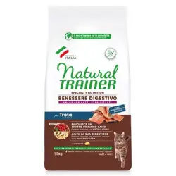 Natural Trainer Benessere Digestivo con trucha para gatos - 1,5 kg