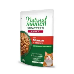 Natural Trainer Straccetti Adult tiras en salsa 22 x 85 g - Vacuno
