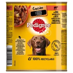 Pedigree Classic 12 x 800 g - Vacuno y zanahorias en salsa